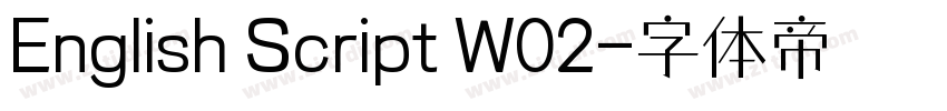 English Script W02字体转换